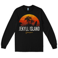 Black jekyll island beach georgia ga palms vacation surf sundown tank top Long Sleeve Tee - linhVisuals