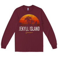 Burgundy jekyll island beach georgia ga palms vacation surf sundown tank top Long Sleeve Tee - linhVisuals
