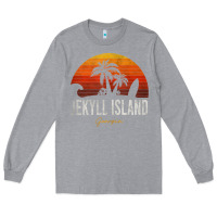Heather Grey jekyll island beach georgia ga palms vacation surf sundown tank top Long Sleeve Tee - linhVisuals