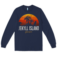Navy jekyll island beach georgia ga palms vacation surf sundown tank top Long Sleeve Tee - linhVisuals