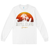 White jekyll island beach georgia ga palms vacation surf sundown tank top Long Sleeve Tee - linhVisuals