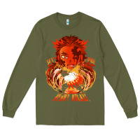 Army Green set your heart ablaze Long Sleeve Tee - linhVisuals
