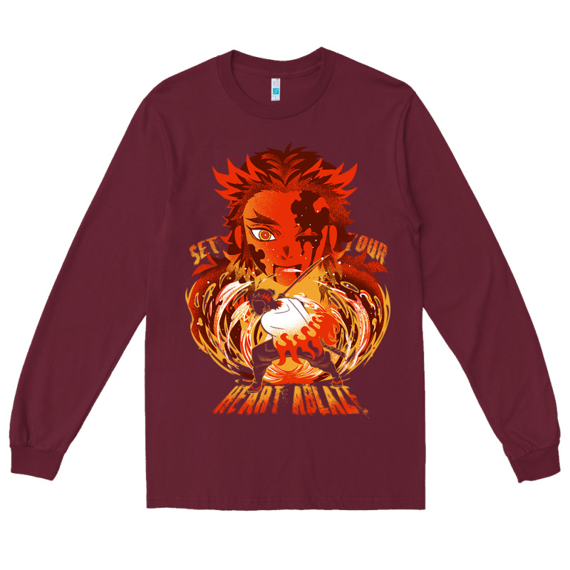 Set Your Heart Ablaze Long Sleeve Tee by linhVisuals | Teevron