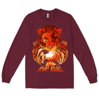 Burgundy set your heart ablaze Long Sleeve Tee - linhVisuals