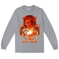Heather Grey set your heart ablaze Long Sleeve Tee - linhVisuals