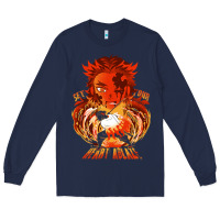 Navy set your heart ablaze Long Sleeve Tee - linhVisuals