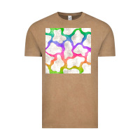 Vintage Coffee watercolor rainbow cow seamless pattern Vintage Tee - BundleAndBundleShop