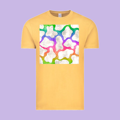 Watercolor Rainbow Cow Seamless Pattern Vintage Tee Designed By Bundleandbundleshop