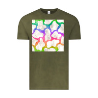Vintage Olive watercolor rainbow cow seamless pattern Vintage Tee - BundleAndBundleShop