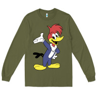 Army Green woody woodpecker Long Sleeve Tee - linhVisuals