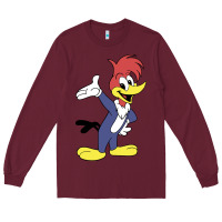 Burgundy woody woodpecker Long Sleeve Tee - linhVisuals