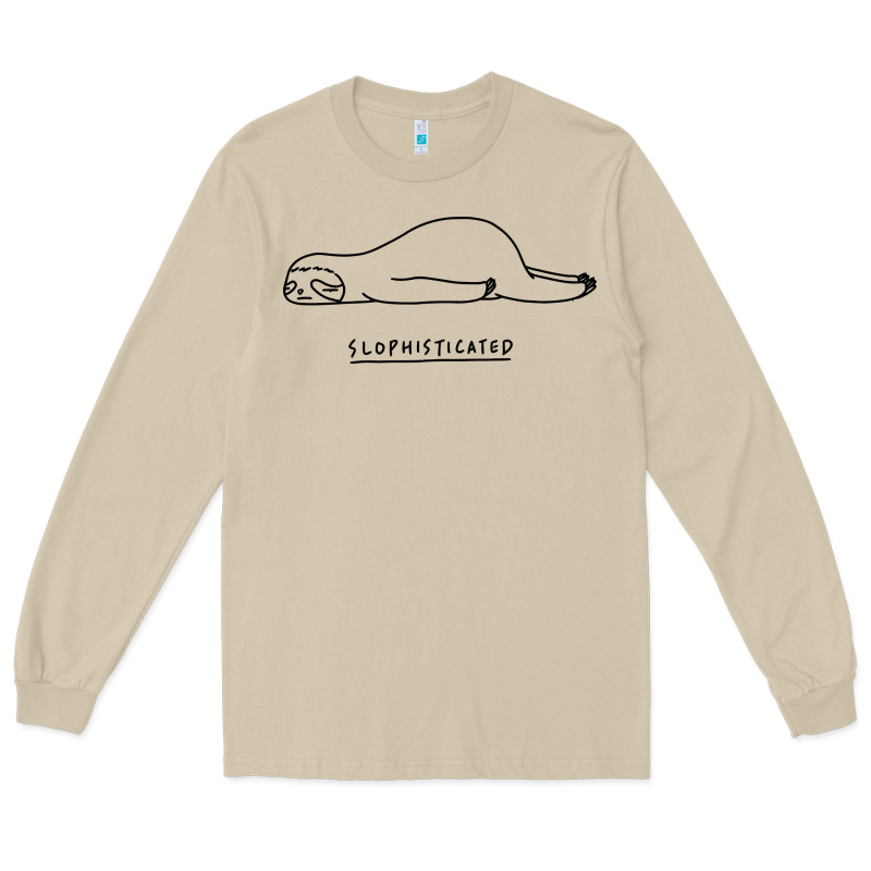 Funny Animal Sloth Slophisticated Long Sleeve Tee by linhVisuals | Teevron