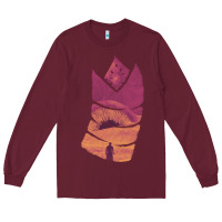 Burgundy Dune Sandworm Long Sleeve Tee - linhVisuals
