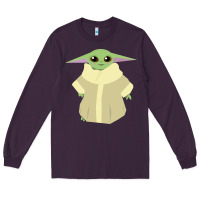 Plum Baby Grogu Legend Long Sleeve Tee - linhVisuals