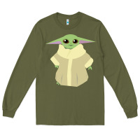 Army Green Baby Grogu Legend Long Sleeve Tee - linhVisuals