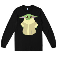 Black Baby Grogu Legend Long Sleeve Tee - linhVisuals