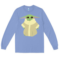 Colony Blue Baby Grogu Legend Long Sleeve Tee - linhVisuals