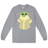 Heather Grey Baby Grogu Legend Long Sleeve Tee - linhVisuals