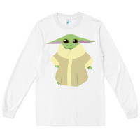 White Baby Grogu Legend Long Sleeve Tee - linhVisuals