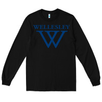 Black Wellesley College Long Sleeve Tee - linhVisuals