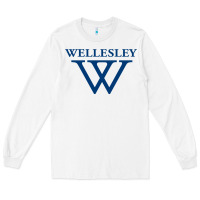White Wellesley College Long Sleeve Tee - linhVisuals