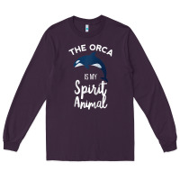 Plum orca spirit animal killer whale ocean sea marine funny water raglan ba Long Sleeve Tee - linhVisuals