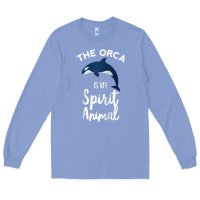 Colony Blue orca spirit animal killer whale ocean sea marine funny water raglan ba Long Sleeve Tee - linhVisuals
