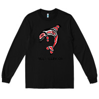 Black mill valley, california native american orca killer whale raglan baseb Long Sleeve Tee - linhVisuals