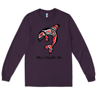 Plum mill valley, california native american orca killer whale raglan baseb Long Sleeve Tee - linhVisuals
