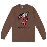 Chestnut mill valley, california native american orca killer whale raglan baseb Long Sleeve Tee - linhVisuals