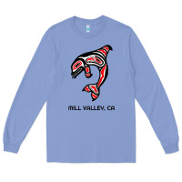Colony Blue mill valley, california native american orca killer whale raglan baseb Long Sleeve Tee - linhVisuals