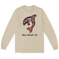 Mushroom mill valley, california native american orca killer whale raglan baseb Long Sleeve Tee - linhVisuals