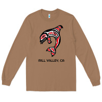 Toasted Coconut mill valley, california native american orca killer whale raglan baseb Long Sleeve Tee - linhVisuals