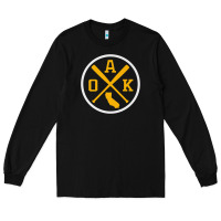 Black retro oakland baseball emblem vintage oak premium Long Sleeve Tee - linhVisuals