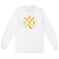 White retro oakland baseball emblem vintage oak premium Long Sleeve Tee - linhVisuals