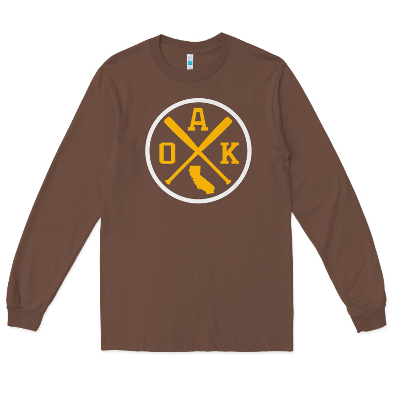 Retro Oakland Baseball Emblem Vintage Oak Premium Long Sleeve Tee by linhVisuals | Teevron