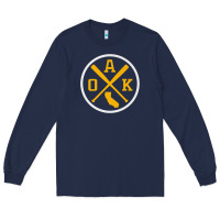 Navy retro oakland baseball emblem vintage oak premium Long Sleeve Tee - linhVisuals