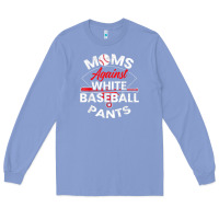Colony Blue moms against white baseball pants sport lover mothers day Long Sleeve Tee - linhVisuals