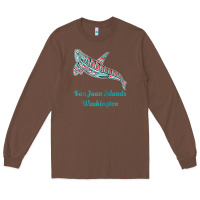 Chestnut san juan islands upward orca killer whale native american raglan baseb Long Sleeve Tee - linhVisuals