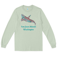Matcha san juan islands upward orca killer whale native american raglan baseb Long Sleeve Tee - linhVisuals