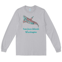 Moon Dust san juan islands upward orca killer whale native american raglan baseb Long Sleeve Tee - linhVisuals