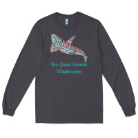 Smoke san juan islands upward orca killer whale native american raglan baseb Long Sleeve Tee - linhVisuals