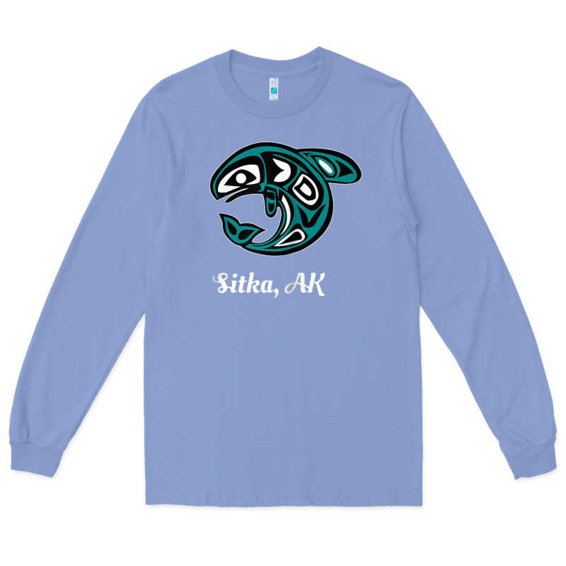 Sitka Alaska Native American Tribal Orca Killer Whale Raglan Baseball Long Sleeve Tee by linhVisuals | Teevron