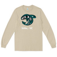 Mushroom sitka alaska native american tribal orca killer whale raglan baseball Long Sleeve Tee - linhVisuals