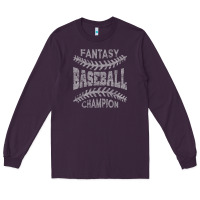 Plum fantasy baseball champion distressed Long Sleeve Tee - linhVisuals