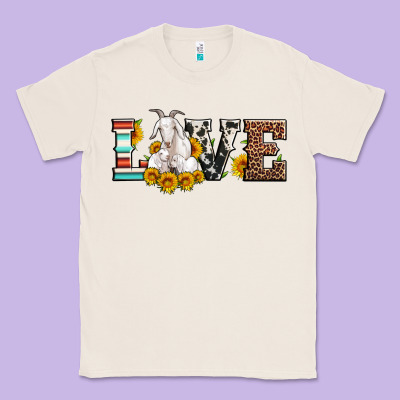 Love Goats Serape Cowhide Leopard Goat Family Classic Tee Designed By Artiststas
