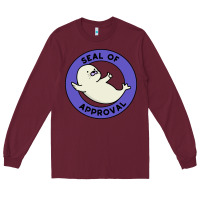 Burgundy seal of approval baby art Long Sleeve Tee - linhVisuals