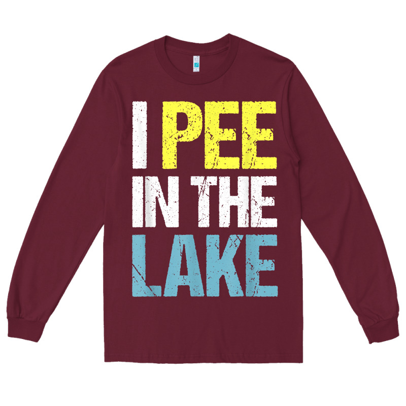 I Pee In The Lake Funny Summer Vacation T Shirt Long Sleeve Tee by linhVisuals | Teevron