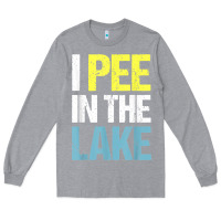 Heather Grey i pee in the lake funny summer vacation t shirt Long Sleeve Tee - linhVisuals