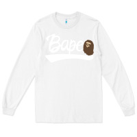 White bape text Long Sleeve Tee - linhVisuals